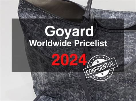 goyard paris price 2024